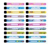 TSHAOUN 20PCS Child Safety ID Wristband，Anti Lost Child ID Bands Waterproof Adjustable and Reusable，Emergency Bracelet for Boys and Girls Outdoors (Multicolor)