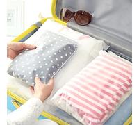 TSHAOUN 25pcs Travel Storage Bags Set, Reusable Saving Space Plastic Ziplock Seal Clothes Bags Frosted Waterproof Multifunctional Luggage Storage Pouch for Clothes, Shoes, Cosmetics (5 Size)