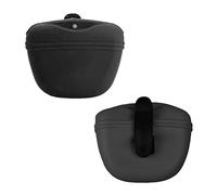 TSHAOUN 2PCS Dog Treat Pouch,Silicone pet Feeding Bag Pouch Portable Dog Treat Bags with Puppy Reward Training Pouch,with Magnetic, Closing and Waist Clip for Belt for Dog Walks (2 PCS)
