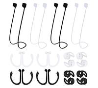 TSHAOUN 4 Pairs Ear Hooks Anti-lost Ear Hooks,4 Pairs Silicone Soft Ear Hooks Tips, Compatible with Most Bluetooth Headphones for Sports Running Jogging Cycling