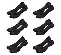 TSHAOUN 6 Pairs Women No Show Socks,pop socks, Low Cut Liner Socks,trainer socks,Invisible Low Cut Socks Non Slip for Boat Shoes Sneakers and Loafers for Loafer Boat Flats (Black)