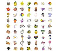 TSHAOUN 60 Pcs Acrylic Cartoon Pins Badges, Cute Colorful Pins Badges Pin Set Locking Pins Backs Brooch Badges for Bags, Canvas Bags, Clothes, Hats, DIY Creation, Gift Giving
