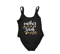 TSHIGO One Piece Swimsuit Mother Bride Swimsuit Mother Squad Fun Wedding Bridal Shower Bachelorette Customized White Bride One Piece Bathing Suit-Black 1,Asia Size Xxxl