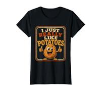 Tshirt I Just Really Like Potatoes Value Graphic T-Shirt, Women, Black, S