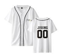 Tshirt Kpop Yellow Wood Short-Sleeved Changbin Hyunjin Felix Seungmin Jeongin Jisung Minho Woojin BangChan Tee Shirt Fashion Wild Color StrayKids New Casual Baseball Uniform T-Shirt