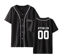 Tshirt Kpop Yellow Wood Short-Sleeved Changbin Hyunjin Felix Seungmin Jeongin Jisung Minho Woojin BangChan Tee Shirt Fashion Wild Color StrayKids New Casual Baseball Uniform T-Shirt