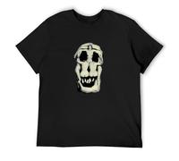 Tshirt Men Salvador Dali Skull Art Short Sleeve T Shirt Tees Size L Black