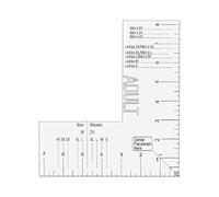 Tshirt Ruler for Alignment Clear Embroidery Sewing Ruler Left Chest Logo Placement Rulers Tool Measurement Template for Adult Size Heat Printing Pattern Making Men Women Craft (Clear, One Size)