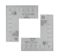 Tshirt Ruler Guide for Vinyl Alignment 2Pcs- Acrylic T Shirt Measurement Tool for Heat Press, Design for Adult Men and Women (L Shape)