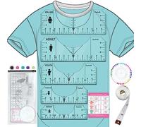 Tshirt Ruler Guide Vinyl Alignment, Shirt Measurement Tool Placement Center Desgins DTF Template Logo Pocket, Accessories for Cricut Heat Press Sublimation Iron on HTV Heat Transfer Vinyl