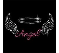 TShirt Showroom Angel with wings Hotfix Rhinestone Diamante Iron-on Transfer Motif Applique