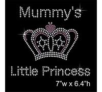 TShirt Showroom Mummy's Little Princess Hotfix Rhinestone Diamante Iron-on Transfer Motif Applique