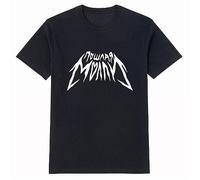 Tshirt Tops Mens Cotton T-Shirt with Poshlaya Molly Pattern Black Tee Shirts for Male Casual Tee Black XXL