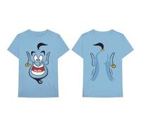 (M, Light Blue) Aladdin T Shirt Genie Face new Official Disney Mens Light Blue
