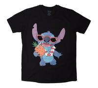 Disney Unisex T-Shirt: Lilo & Stitch Stitch Pineapple (Black) (X-Large)