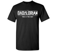 TSHIRTAMAZING The Dadalorian - This is The Way, fatherday Gift T-Shirt - Black - Large