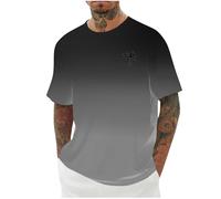 Tshirts Men UK Summer Short Sleeve Coconut Printed Gradient Color Crew Neck Casual Shirt Regular Fit Stylish Sport Running Tshirt Comfy Daily Work Out Lightweight Breathable T Shirts Tees T-Shirt