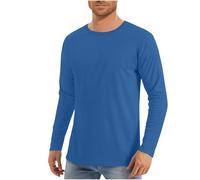 Tshirts Men UK UPF 50+ Sun Protection T-Shirts Summer Long Sleeve UV Shirts Solid Colour Designer Sunwear Lightweight Rash Guard Tops Stretch Basic T Shirts Gym Clothes for Walking