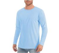Tshirts Men UK UPF 50+ Sun Protection T-Shirts Summer Long Sleeve UV Shirts Solid Colour Designer Sunwear Lightweight Rash Guard Tops Stretch Basic T Shirts Gym Clothes for Walking
