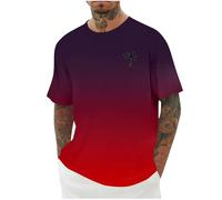 Tshirts, Mens T Shirts Men's Fashion Casual T-Shirts Breathable Lightweight Tee Top Hawaiian Print Summer Camping Hiking Holidays Everyday Wear