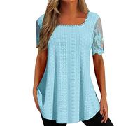 Tshirts Women UK, Sleeveless Tank Tops for Women Casual Summer Shirts Henley Tops for Ladies Cotton Tops for Women UK Basic Blue