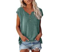 Tshirts Women UK, Summer Casual Jumper Sleeveless Tunic Tank Tops Floral Pirnt Vest U-Neck Printed Tops Tee Vest Blouse Tops Ladies Beach Shirts Summer Clothes for Women Tops Green