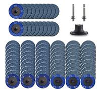 Tshya 80 Pcs 2 Inch Die Grinder Sanding Discs, Zirconia Coated 36/60/80 Grit, Compatible with Air/Electric Drill, Die Grinder, Rotary Tools