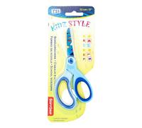 TSI 41809 School Scissors with Fish on The Blades Design Size 13 cm Blue