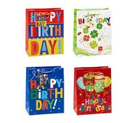 TSI 83015 Happy Birthday Gift Bags Pack of 12 Medium (H x W x D) 23 x 18 x 10 cm