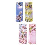 TSI 83280 gift bags Spring, Pack of 12, size: bottle large (14 x 4,5 x 3 inch)