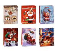 TSI 84017 Gift Bags Christmas No 7, Pack of 12, Size: Medium (7 x 4 x 9 inch)