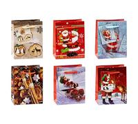 TSI 84027 gift bags Christmas No 7, Pack of 12, size: small (5,5 x 4 x 2,5 inch)
