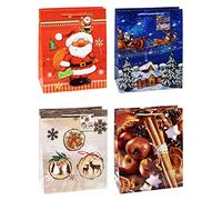 TSI 84317 Gift Bags Christmas No 7, Pack of 12, Size: Large (10 x 5.5 x 12.5 inch)