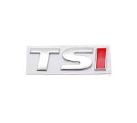 (TSI Red I) 3D Metal TDI TSI Logo Rear Trunk Side Fender Car Emblem Badge Decals For