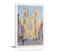 TSIDDKA York Minster Gothic Impressionist Oil Painting Living Bed Room Decor Modern Aesthetic Wall Art Posters Gift For Friend Frame-style 08x12inch(20x30cm)