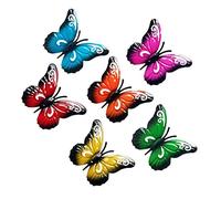 Tsilin 6 Pcs Metal Butterfly Wall Decor Wall Art Hanging Ornament Sculpture Garden Butterfly Statues For Indoor Home Living Room Bedroom Outdoor backyard Porch Patio Fence Decor
