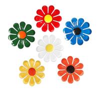Tsilin 6 Pcs Metal Flowers Wall Decor Garden Decor, Sunflower Wall Art Hanging Decoration Daisy Ornament For Indoor Living Room Dining Room Outdoor Backyard Porch Patio Fence