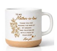 TSIMPLE Mothers Day Gift for Mother In Law, 13oz Stoneware Coffee Mug for Mom in Law, Thoughtful Gift from Daughter-in-Law or Son-in-Law, Cute Coffee Mugs for Hot and Cold Drinks