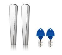 tsingseen life 2pcs Beer Faucet Handle Tap Handle Standard 3/8" Wire Beer Tap Handle Bar Tower, Chrome Brass
