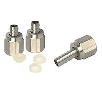 tsingseen life 3 SETS Stainless Steel Disconnects 1/4" Set Flared Gas In and Liquid Out for Cornelius Corny Keg (Swivel Nut) (3)