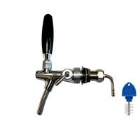 tsingseen life Adjustable Beer Faucet Including Beer Faucet Flow Regulator Tap G5/8 with Chrome Handle (Color : Silver)