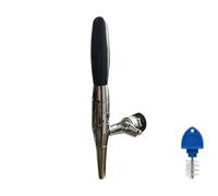 tsingseen life Chrome Keg Beer Faucet for Cold Coffee and Nitro Beer, Homebrew Kegerator Tower Tap with Handle Tap Plastic Black Standard
