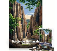 Tsingy De Bemaraha National Park, Madagascar Jigsaw Puzzles 1000 Piece for Adults Brain Development Soothing Hobby Clean Join Fine Xmas Gift (38x52cm)