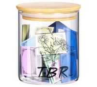 TSIS MHUO TBR Jar Gifts for Book Lovers - Glass Jar with 100 Colorful Notes - Bookish Accessories - Bookworm Gift for Book Club, Women, Students and Teachers