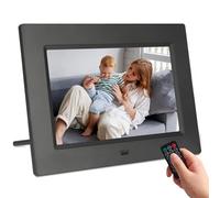TSITSC 7 Inch Electronic Picture Frame, 1024 x 600 IPS Screen Digital Picture Frame Calendar/Clock Function/Music/Photo/Video Player with Remote Control, Supports USB/SD Card