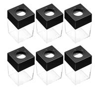 Tskcvy 6 Pack Magnetic Paper Clip Holder Paper Clip Holder Black Paperclip Holders for Desk Paper Clip