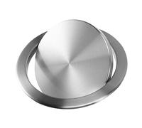 Tskcvy Stainless Steel Garbage Flap Lid Trash Bin Cover Flush Built-in Balance Swing Flap Garbage Lid for Kitchen Counter Top C