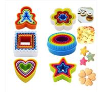 TSKDKIT 32 Pcs Biscuit Cutters Shapes Cookie Cutter Set Plastic Cake and Pastry Cutters Shape Playdough Cutters Small Cookie Molds for Cake, Sandwich, Fondant, Candles Making etc
