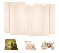 TSKDKIT A3 Plywood Sheets Basswood Sheet Large Craft Wood Blank Unfinished Wood Board for Craft DIY Painting Modelling Fretwork Engraved Home Decor(43 x 30cm, 4pcs)