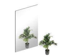 TSKDKIT HD Wall Mirror Self Adhesive Glass Mirror High Clear Mirrors Stick On Frameless Large Adhesive Mirrors Tile for Bathroom, Bedroom, Living Room, Hallway Decoration(40 x 30cm)